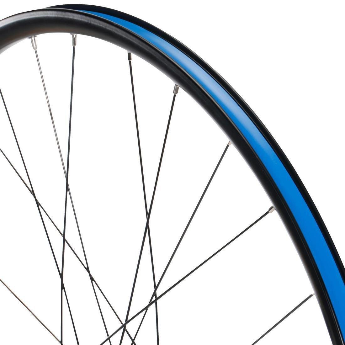 Mountain Bike Single-Walled Front Wheel V-Brake Quick Release, No Color, large image number 1