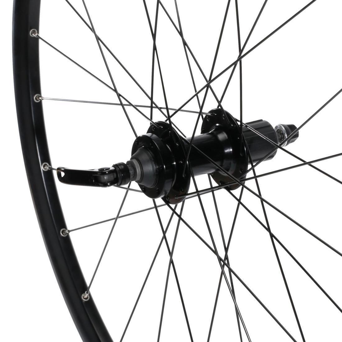 Mountain Bike Single-Walled Front Wheel V-Brake Quick Release, No Color, large image number 3