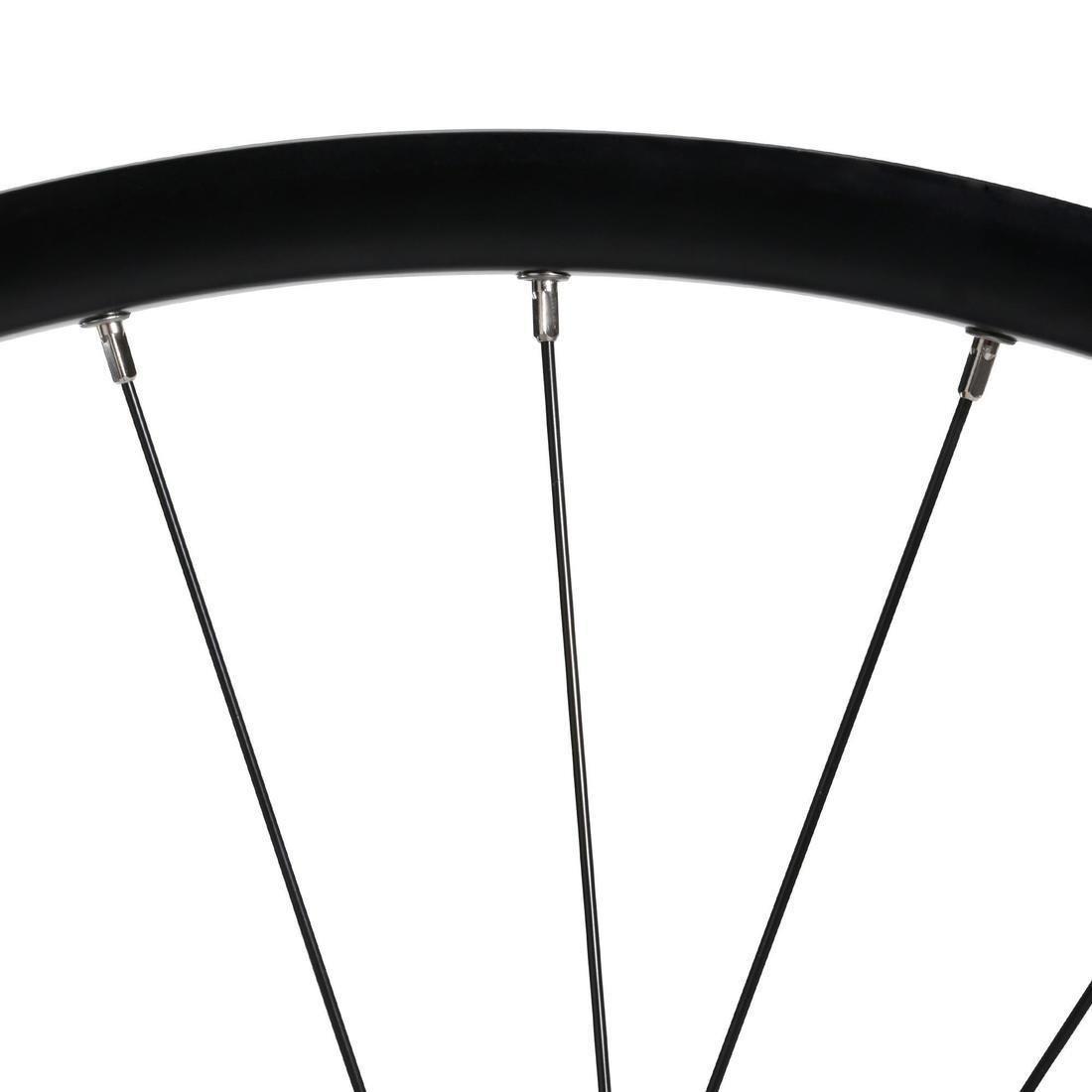 Mountain Bike Single-Walled Front Wheel V-Brake Quick Release, No Color, large image number 4