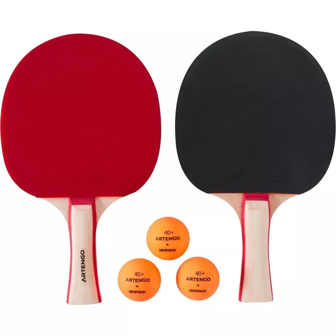 Concave Free Table Tennis Set: PPR 130 3 Balls, Black, No Color, large image number 0