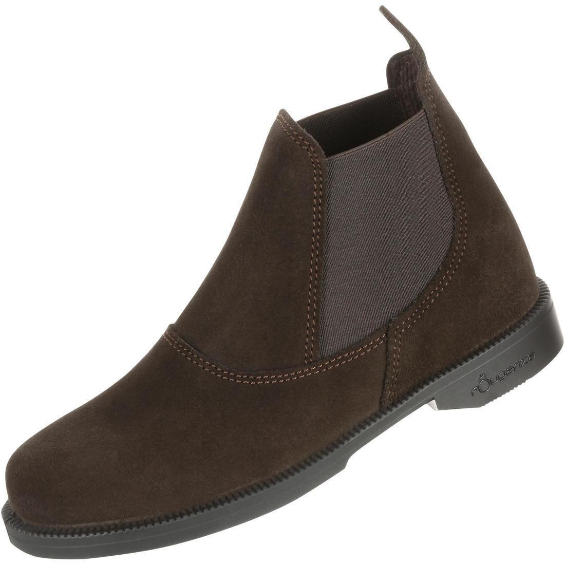 Kids Classic Horse Ridingleather Jodhpur Boots, Brown, No Color, large image number 9