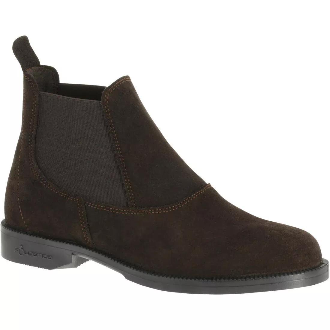 Classic Adult Horse Riding Leather Jodhpur Boots, Walnut Brown, No Color, large image number 0