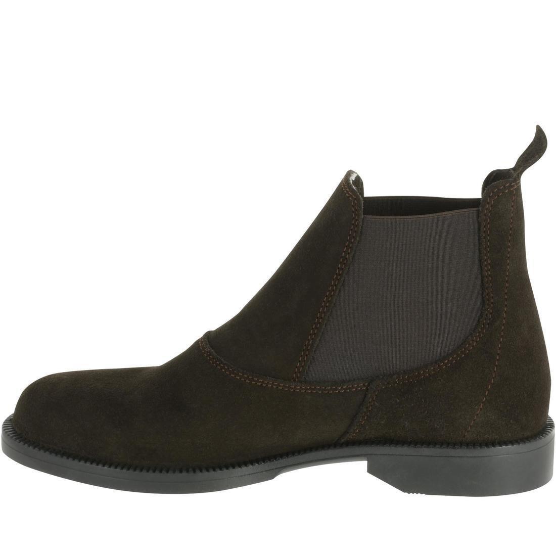 Classic Adult Horse Riding Leather Jodhpur Boots, Walnut Brown, No Color, medium