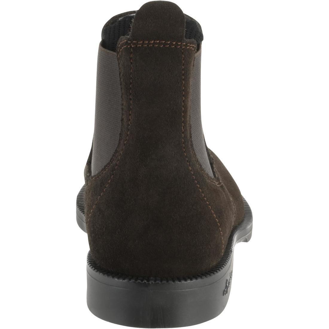 Classic Adult Horse Riding Leather Jodhpur Boots, Walnut Brown, No Color, large image number 4