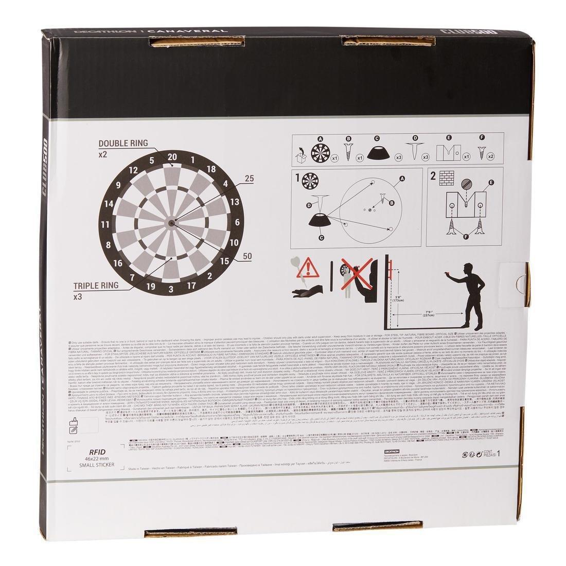 Club 500 Traditional Dartboard, No Color, medium