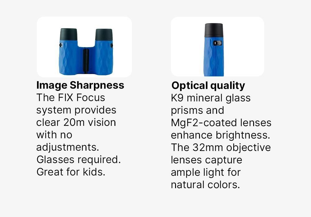 Adult Fixed Focus Hiking Binoculars, MH B140, x10 Magnification, Blue, No Color, large image number 16