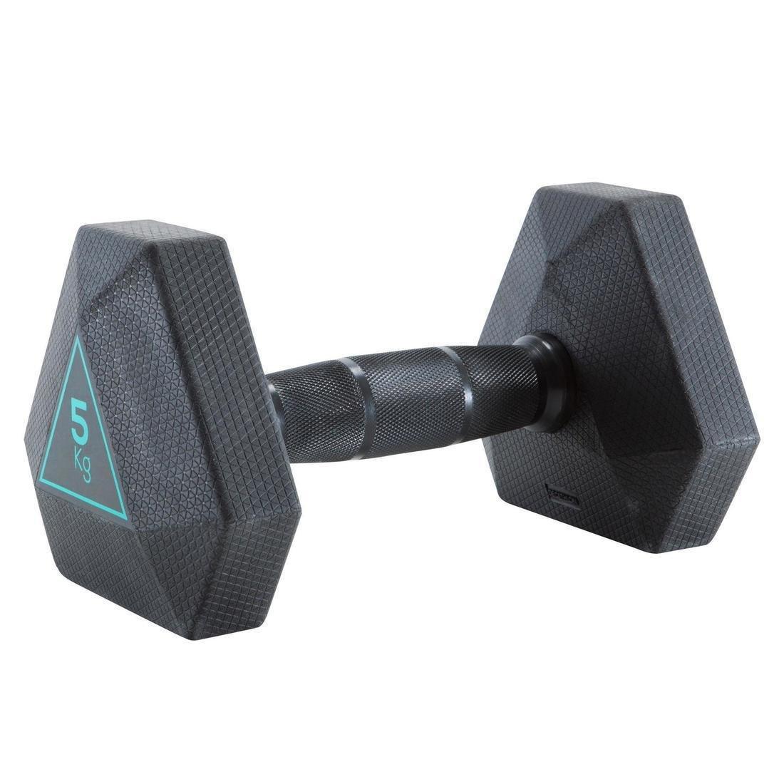 Hex Dumbbell 5kg, Black, No Color, large image number 0