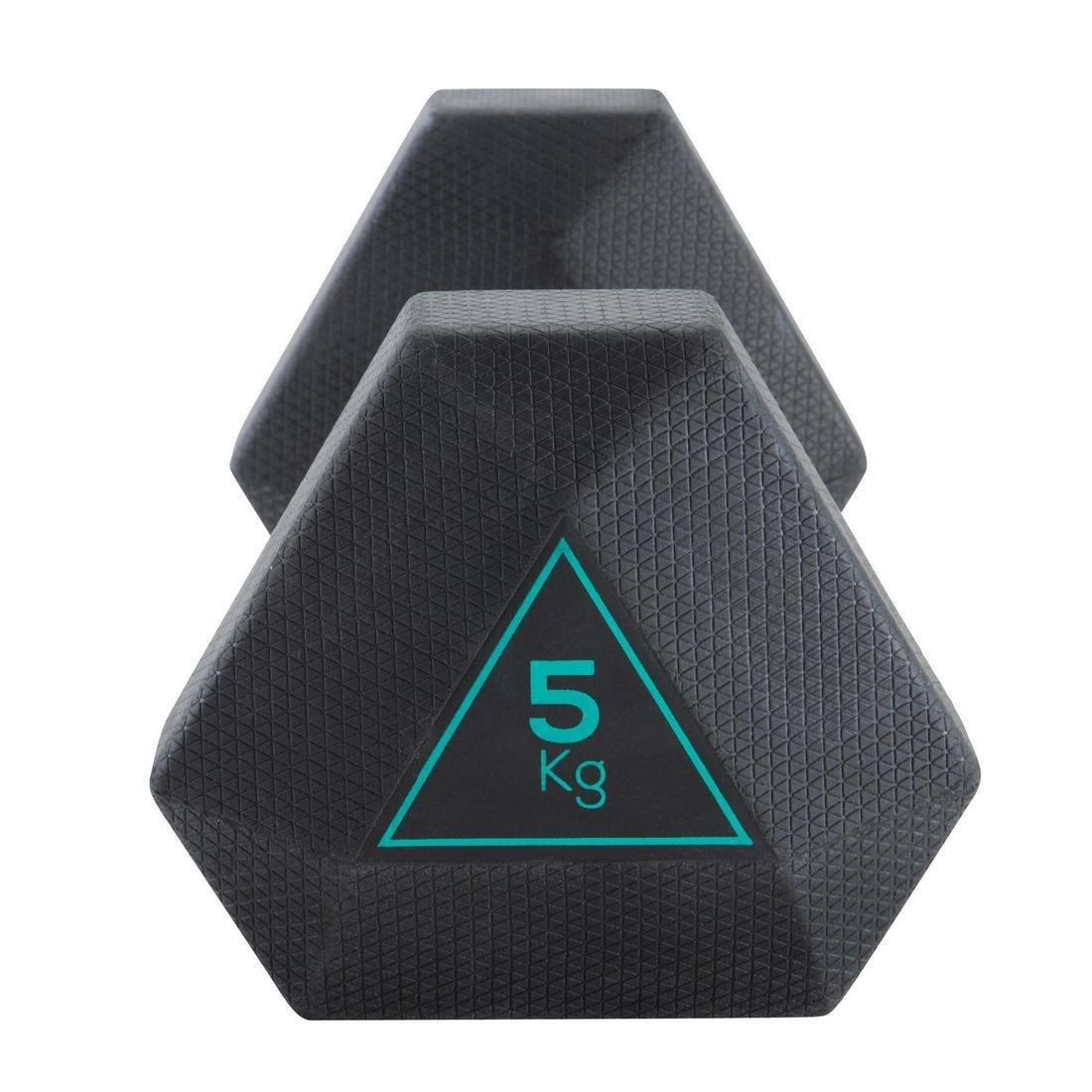 Hex Dumbbell 5kg, Black, No Color, large image number 4