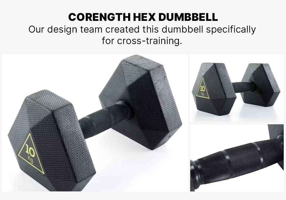 Hex Dumbbell 10kg, Black, No Color, large image number 17