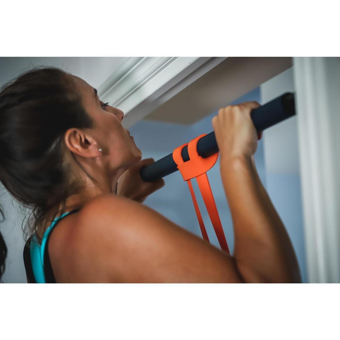 Strength Training Pull-Up Bar (70-95Cm), No Color, large image number 5