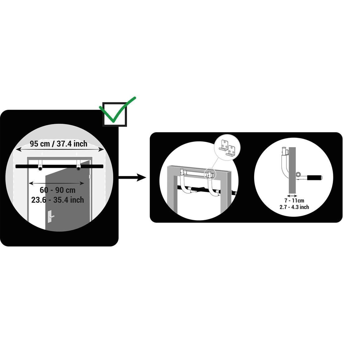 Strength Training Pull-Up Bar - 500, No Color, large image number 1