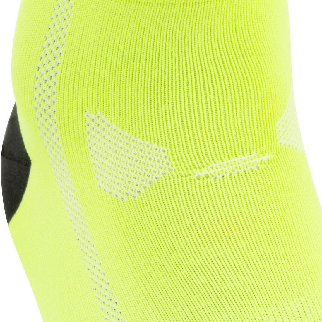 Summer Road Cycling Socks 500, Fluo Lime Yellow, , large image number 3