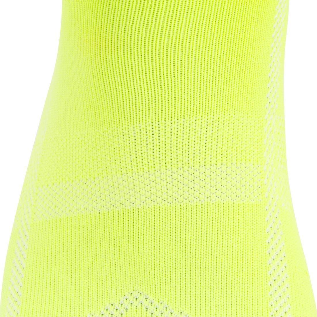 Summer Road Cycling Socks 500, Fluo Lime Yellow, , large image number 4