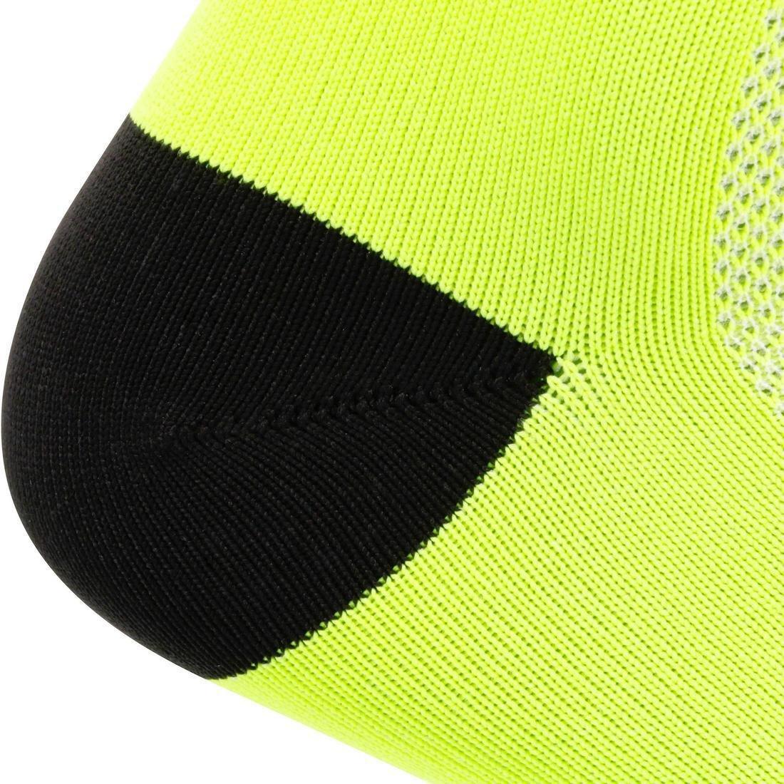 Summer Road Cycling Socks 500, Fluo Lime Yellow, , large image number 10