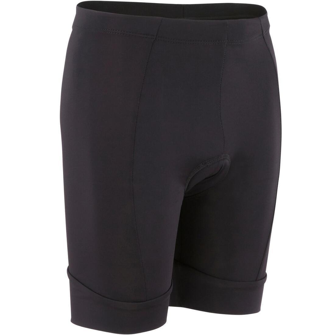 BTWIN - 100 Kids' Cycling Shorts, Black