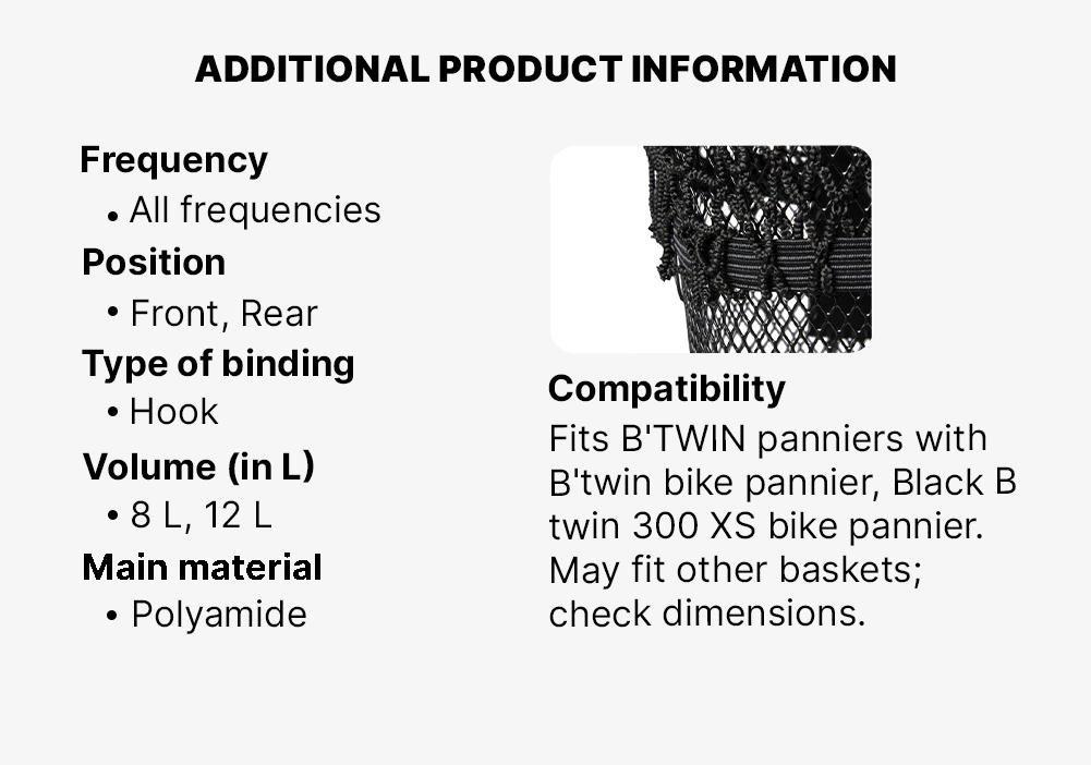 Pannier Net For Between, Black, No Color, medium
