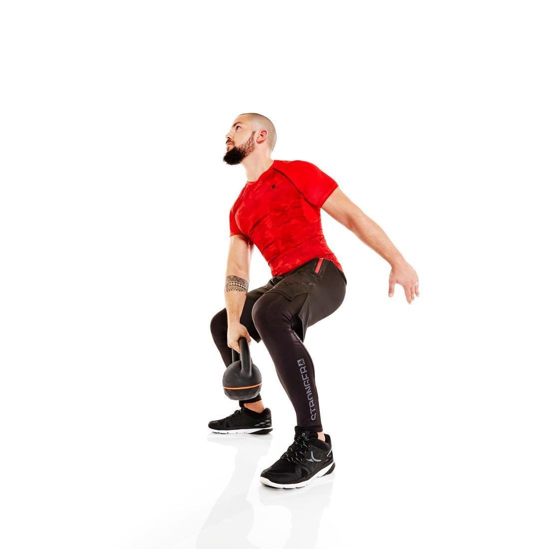 Cast Iron Kettlebell With Rubber Base - 16 Kg, No Color, medium