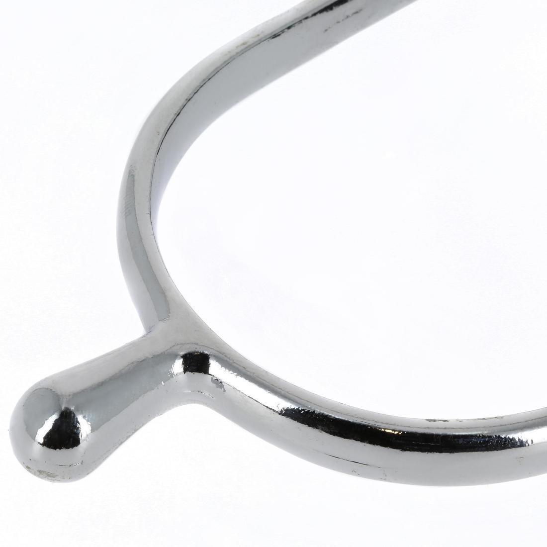 WHITE Women's 15 mm Round End Horse Riding Spurs + Straps, No Color, large image number 1