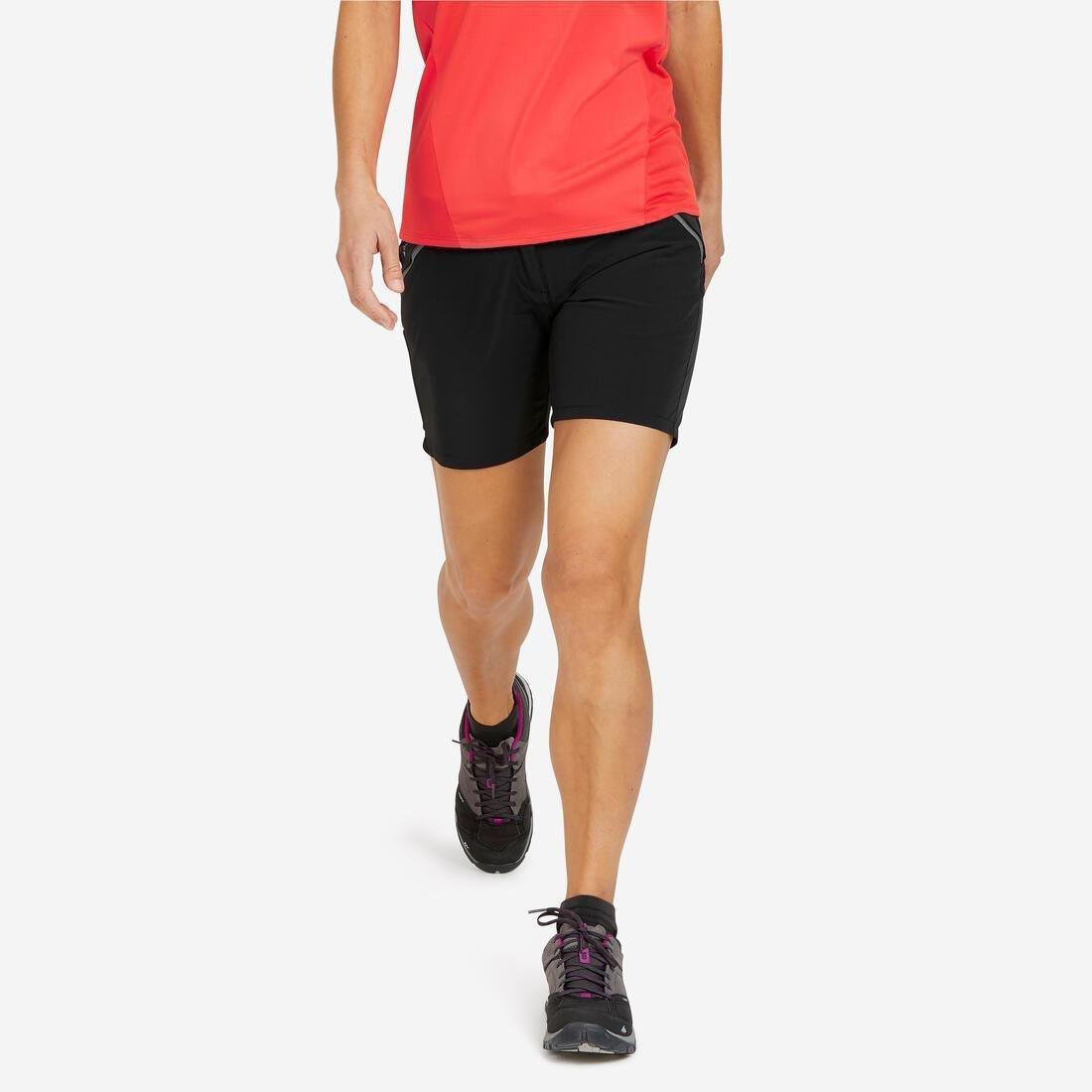 Women's Mountain Hiking Shorts, Black, 5401_000, medium