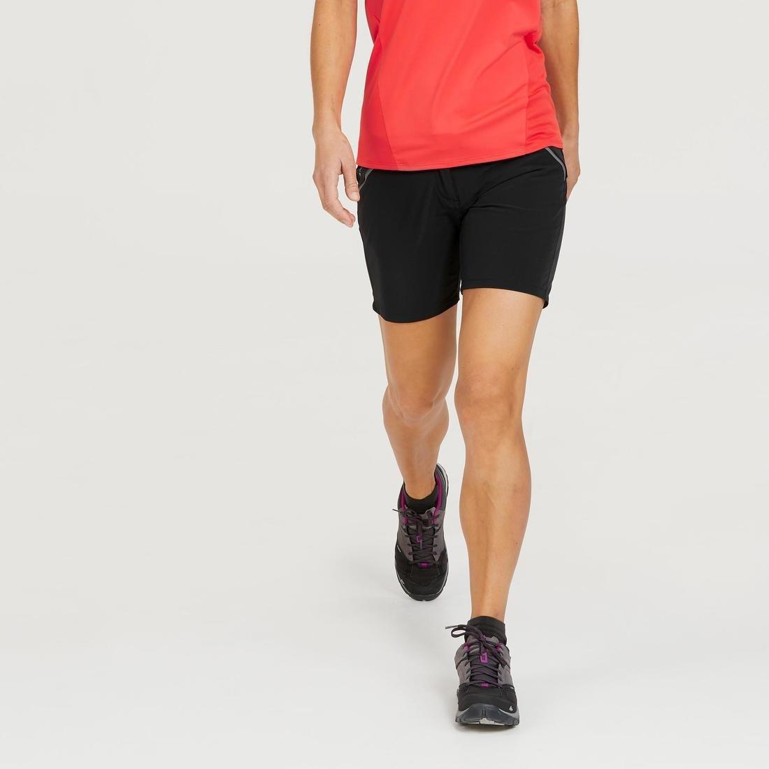 Women's Mountain Hiking Shorts, Black, 5401_000, large image number 10