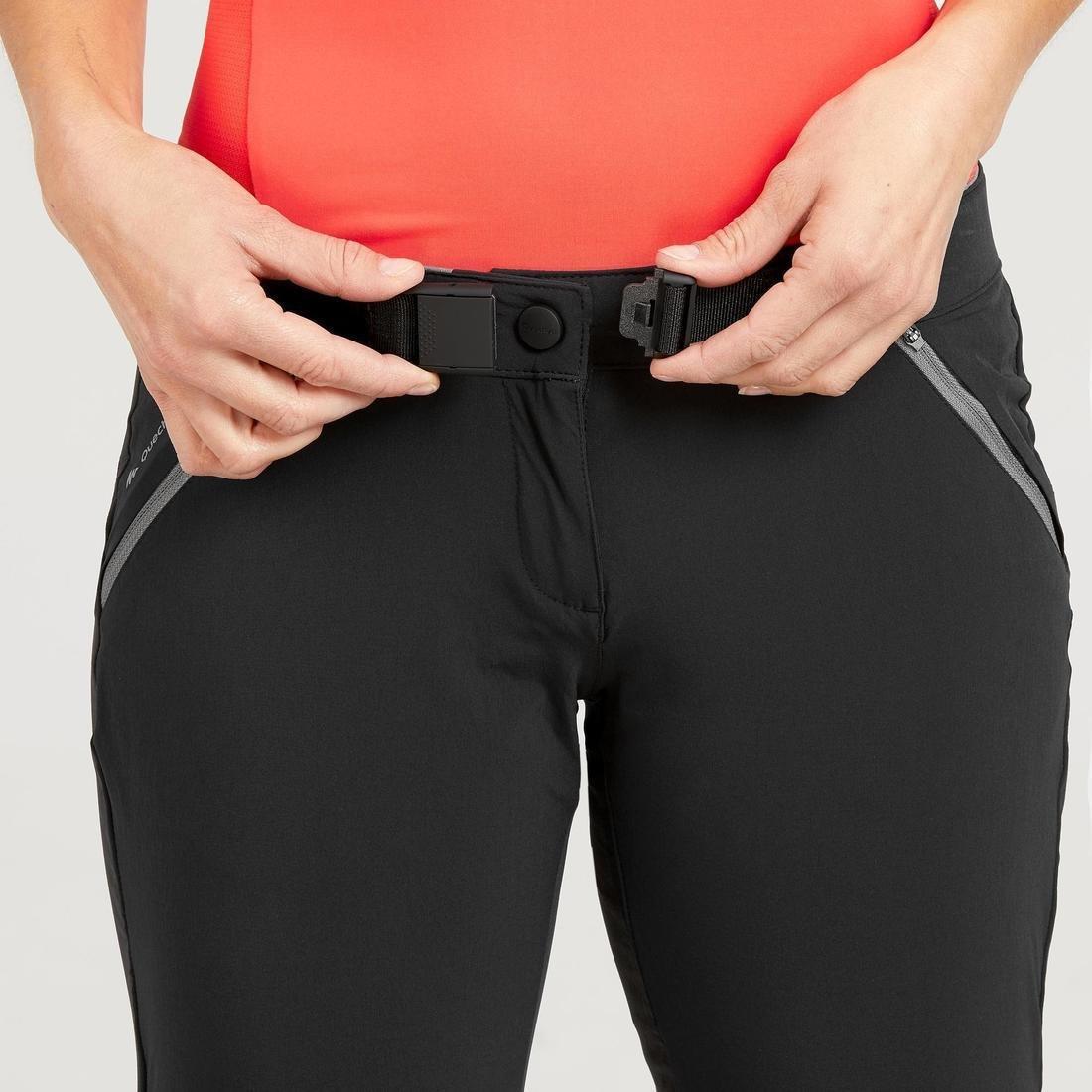 Women's Cropped Walking Trousers, Black, No Color, large image number 5
