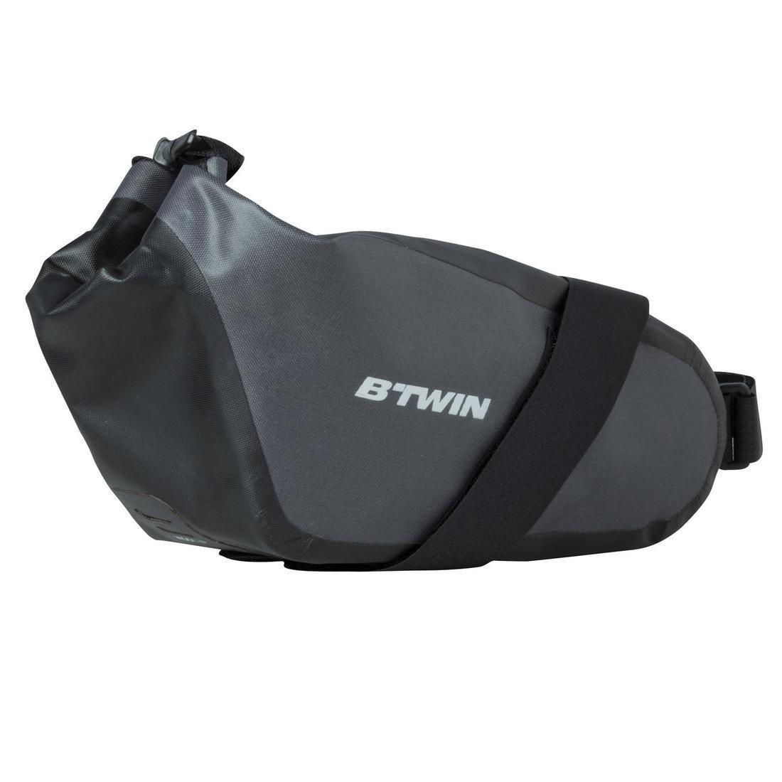 Bike Waterproof Saddle Bag 900, Dark Grey, No Color, large image number 1