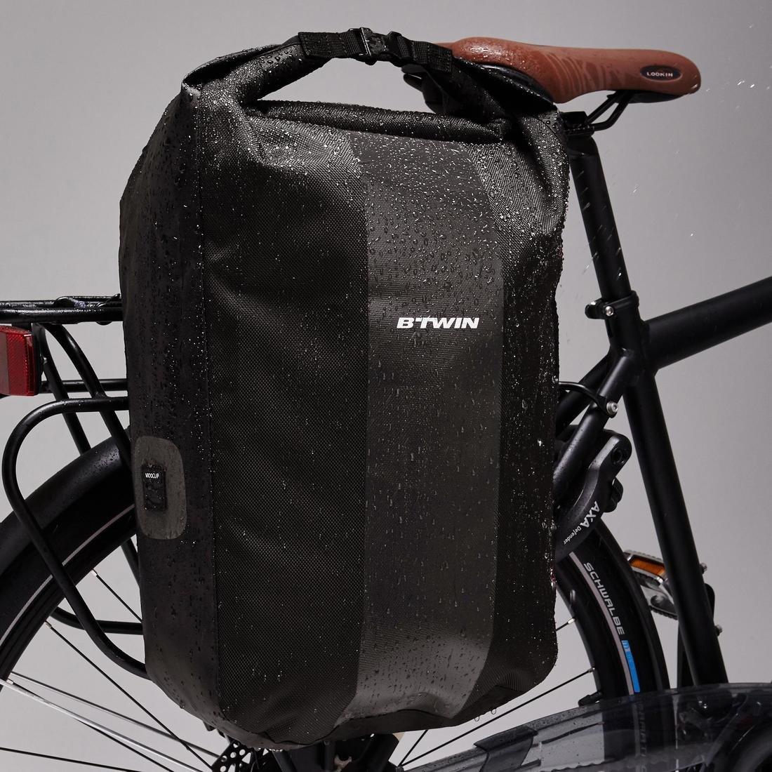 500 Waterproof Pannier Rack Bike Bag, Black, No Color, large image number 1