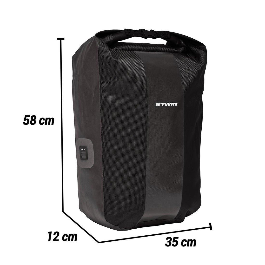 500 Waterproof Pannier Rack Bike Bag, Black, No Color, large image number 3