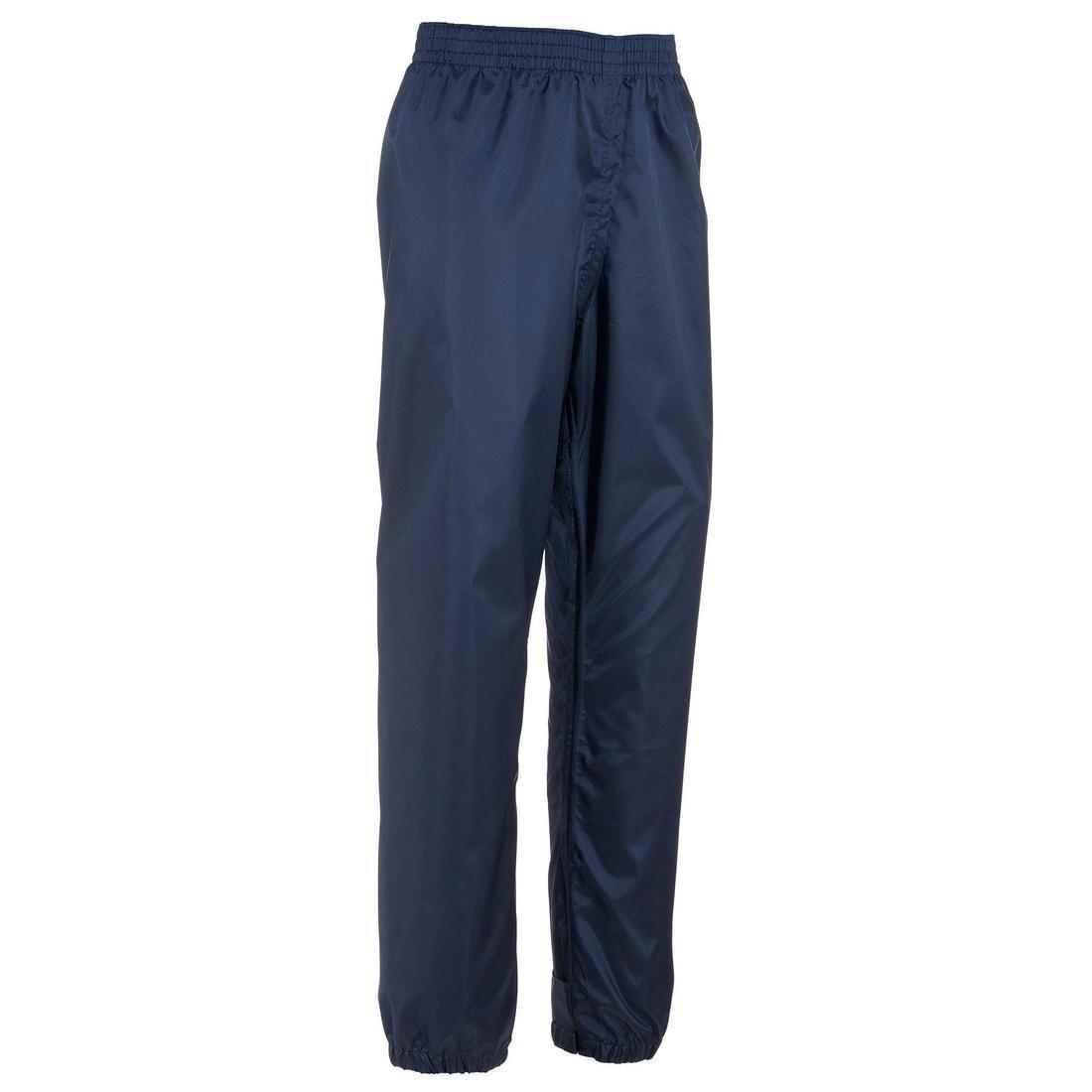 Hike 100 Children's Waterproof Hiking OverTrousers, Navy, No Color, large image number 1