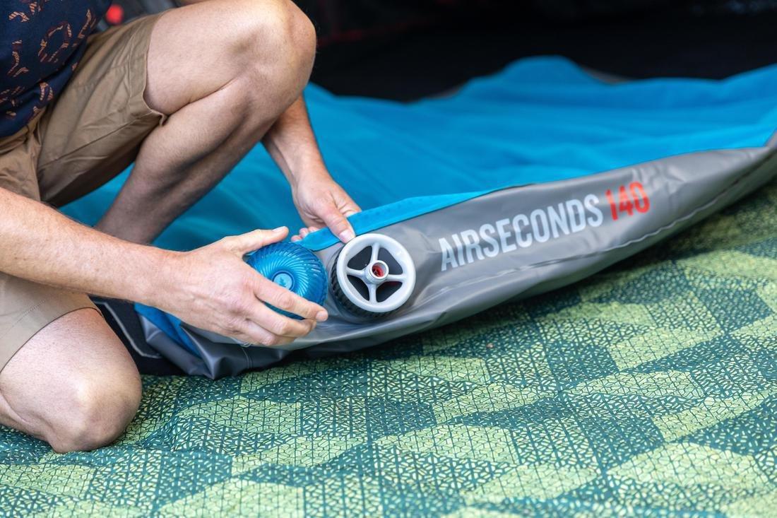 Inflatable Camping Mattress - Air Seconds  - 2 Person, Teal Blue, No Color, large image number 8