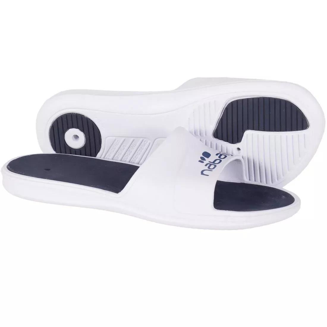 Men's Pool Sandals Slap 500, White, No Color, medium