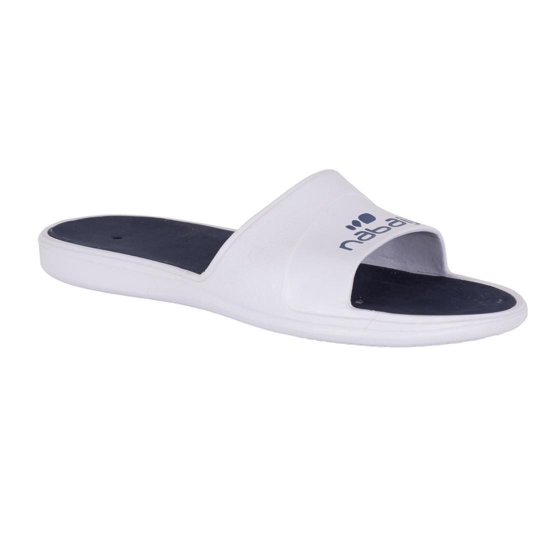 Men's Pool Sandals Slap 500, White, No Color, large image number 3