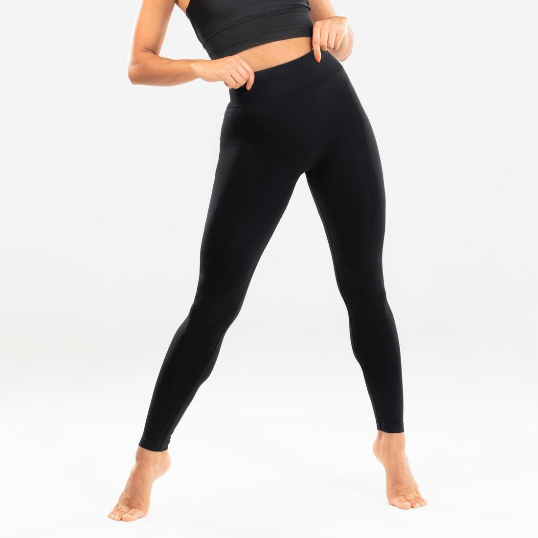 Women High-Waist Modern Dance Leggings, Black, 5401_000, large image number 0
