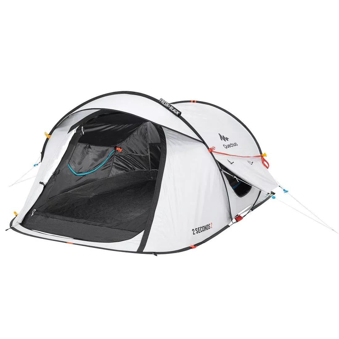 2 Person Camping Tent, 2 Seconds, Fresh and Black-White, No Color, large image number 0