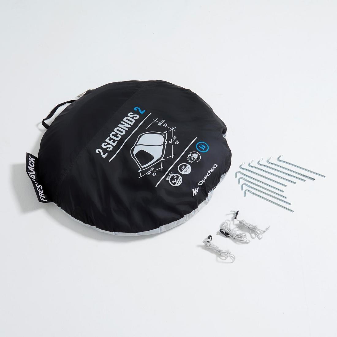 2 Person Camping Tent, 2 Seconds, Fresh and Black-White, No Color, large image number 2