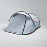 QUECHUA - 2 Person Camping Tent, 2 Seconds, Fresh and Black-White