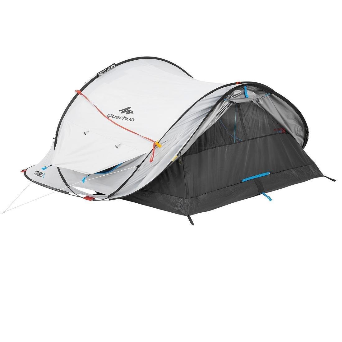 QUECHUA - Camping Tent, Fresh 2 Seconds, Black-White