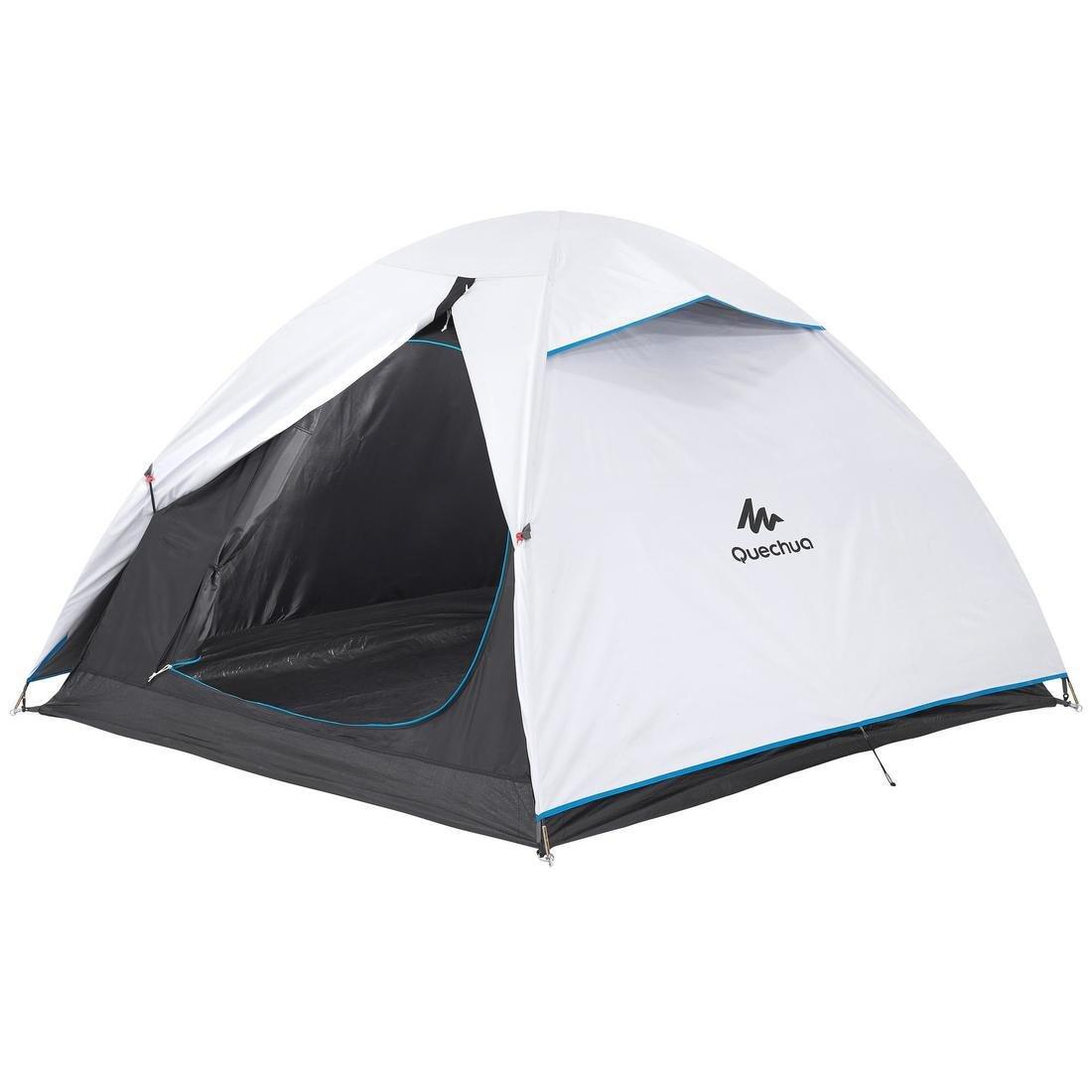 3 Person Camping Tent Arpenaz, Fresh and Black, , large image number 4