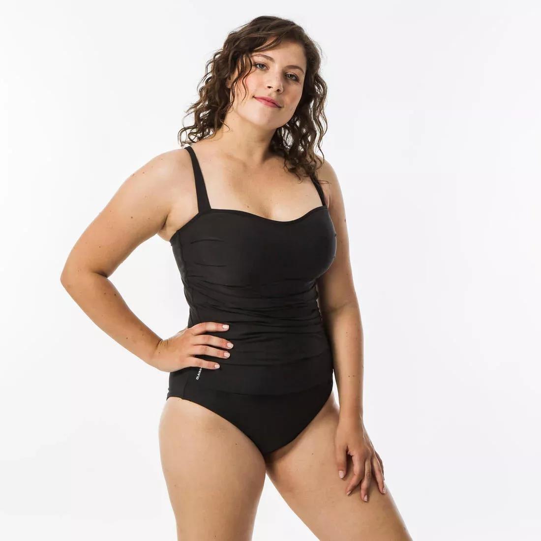 Dora Womens One-Piece Body-Sculpting Swimsuit With Flat Stomach Effect, Black, No Color, medium
