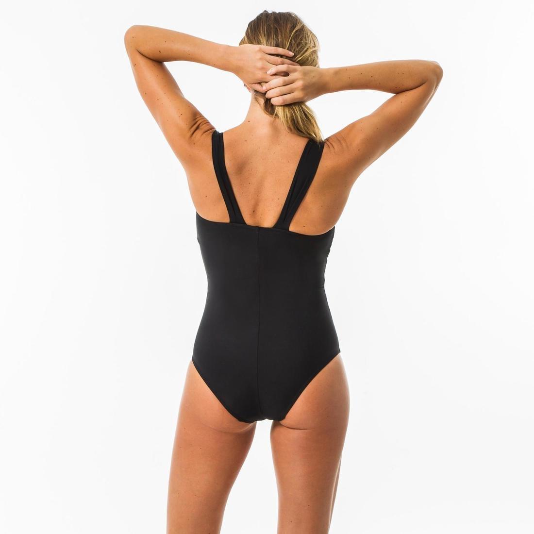 BLACK Dora Women's One-Piece Body-Sculpting Swimsuit with Flat Stomach Effect - Black, , large image number 5