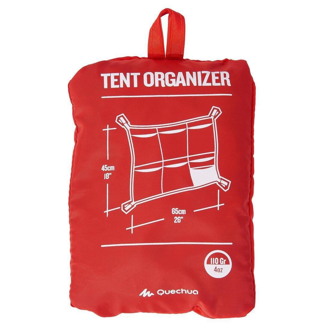 Universal Camping Tent Or Living Room Netting - 6 Pouches With Different Formats, Red, No Color, large image number 4