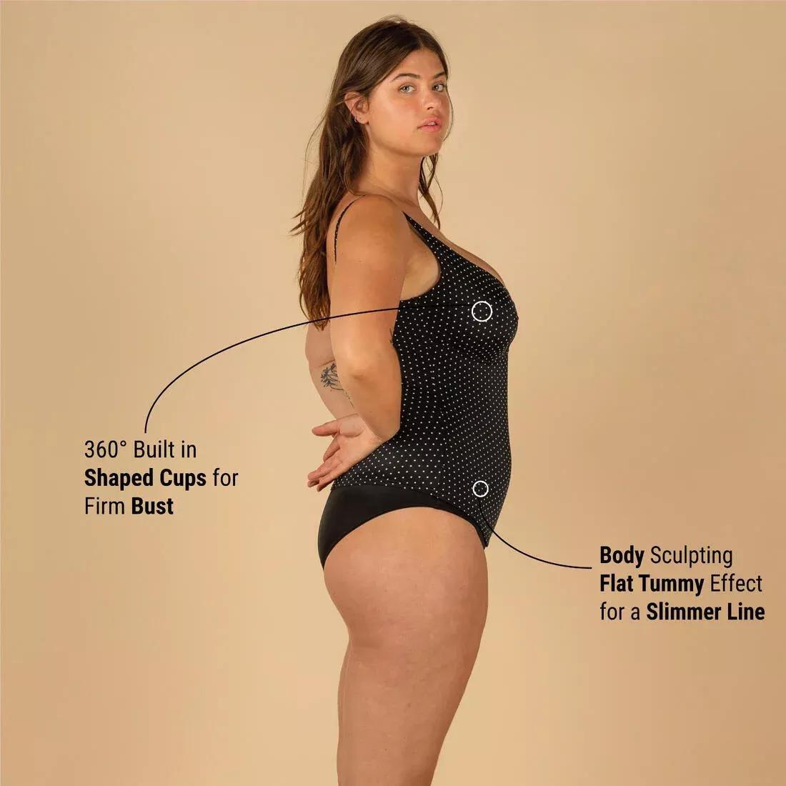 Women 1-Piece Body-Sculpting Swimsuit - Doli Puka, Black, , large image number 0