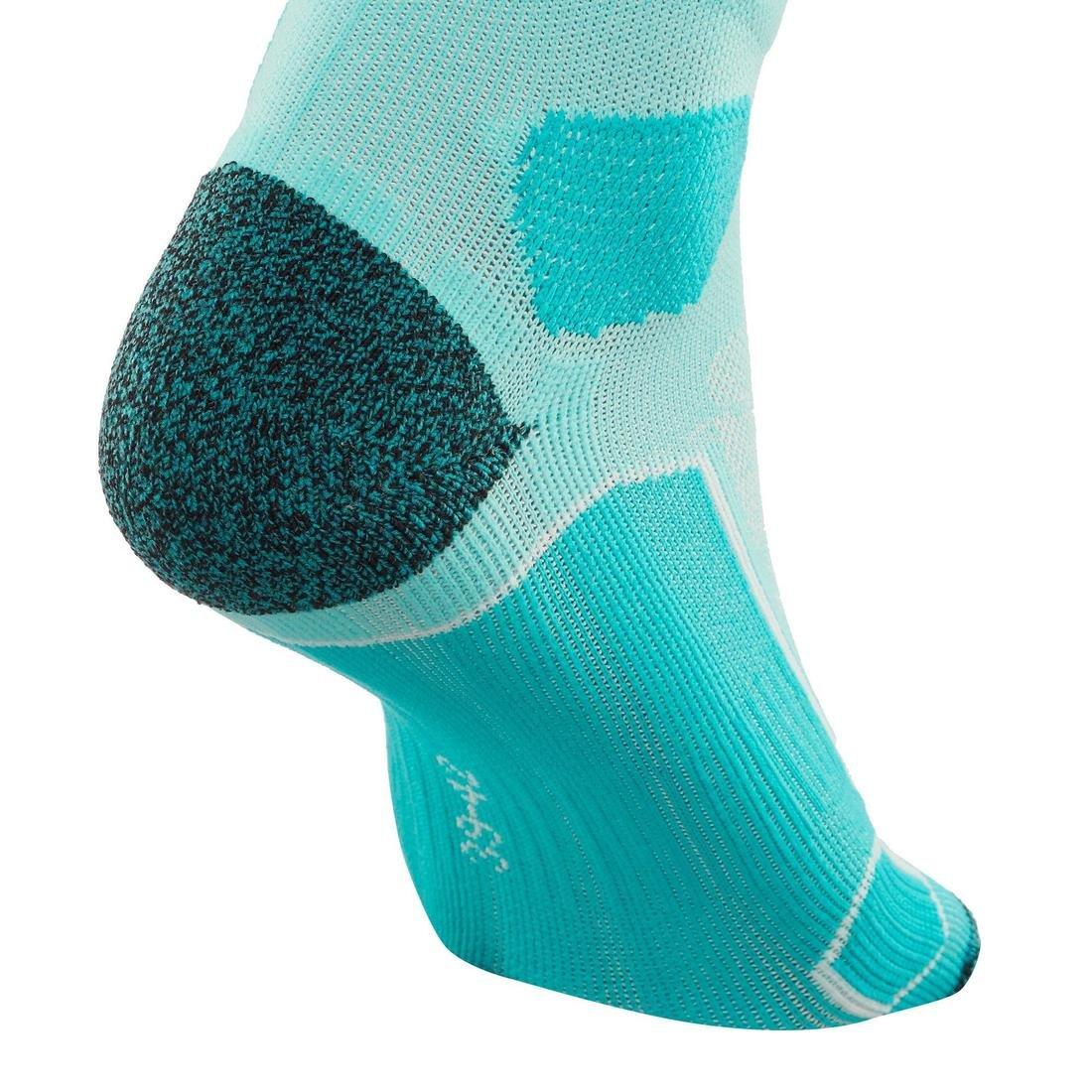 Mid-Length Mountain Hiking Socks. Forclaz 500 2 Pairs, Carbon Grey, , large image number 9