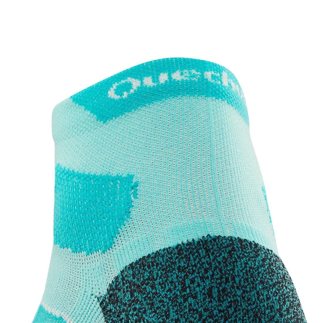 Mid-Length Mountain Hiking Socks. Forclaz 500 2 Pairs, Carbon Grey, , large image number 11