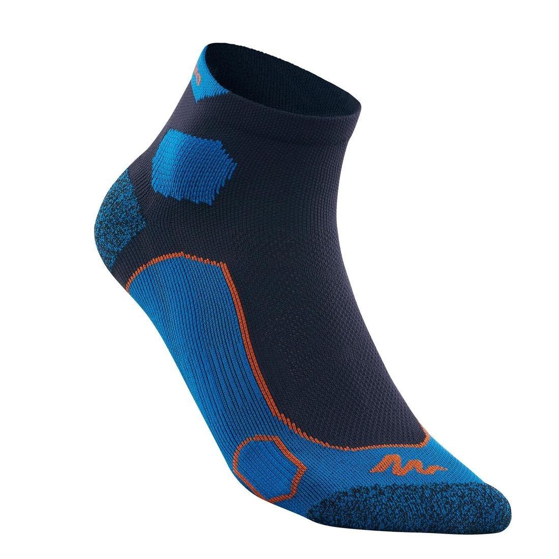 Mid-Length Mountain Hiking Socks. Forclaz 500 2 Pairs, Carbon Grey, , large image number 13