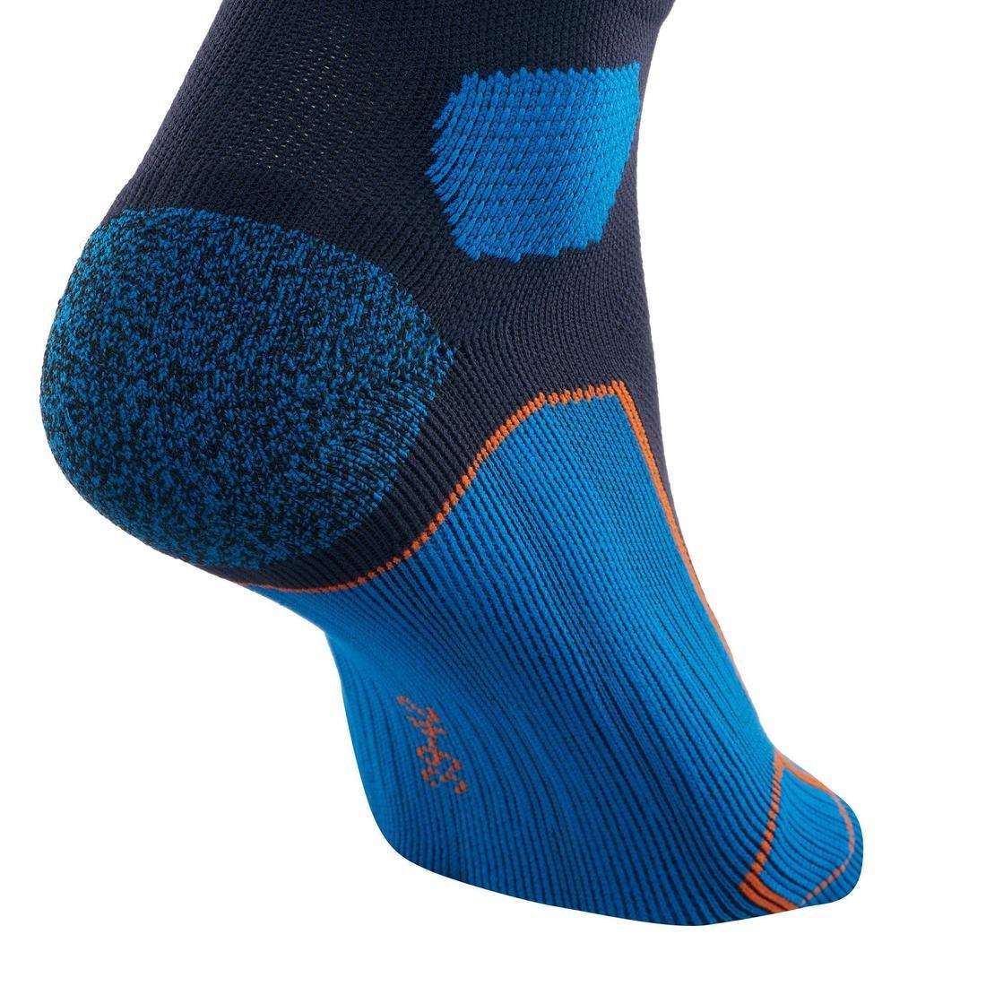 Mid-Length Mountain Hiking Socks. Forclaz 500 2 Pairs, Carbon Grey, , large image number 14