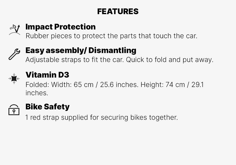 Boot Car Bike Rack Btwin 320 2/3 Bikes, No Color, medium