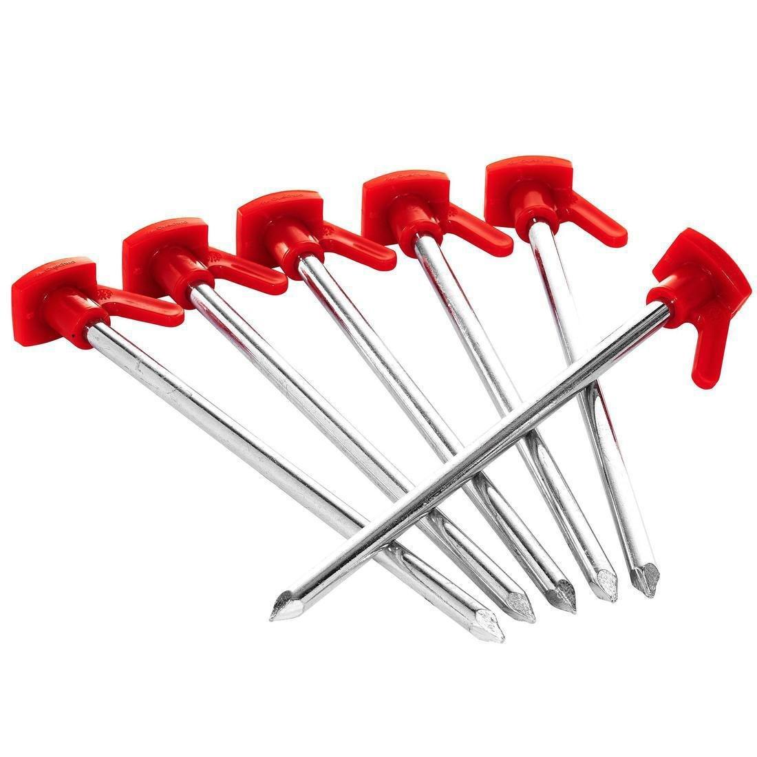 6 Tent Pegs - Hard Ground, Red, No Color, large image number 4