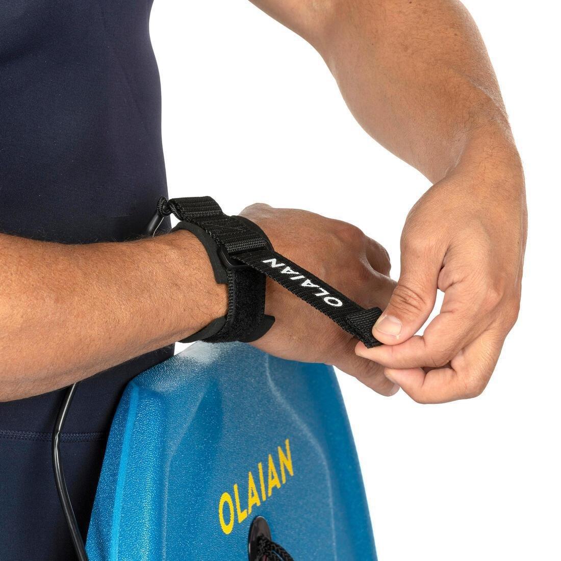 Bodyboard Wrist Leash - 100, Black, No Color, large image number 2