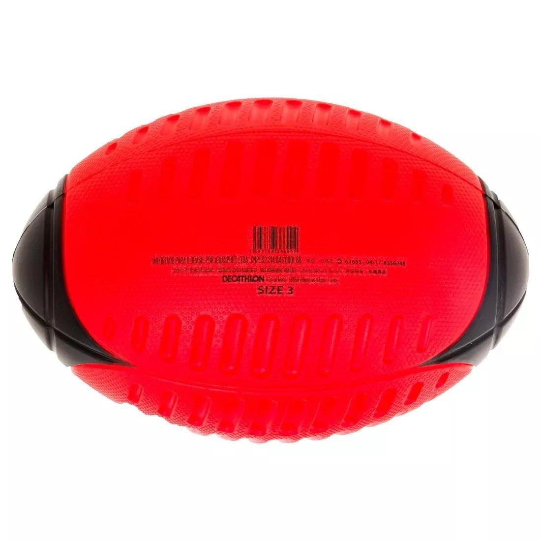 3 Recreational Foam Rugby Ball 3 Wizzy R100, Red, 5401_000, large image number 0
